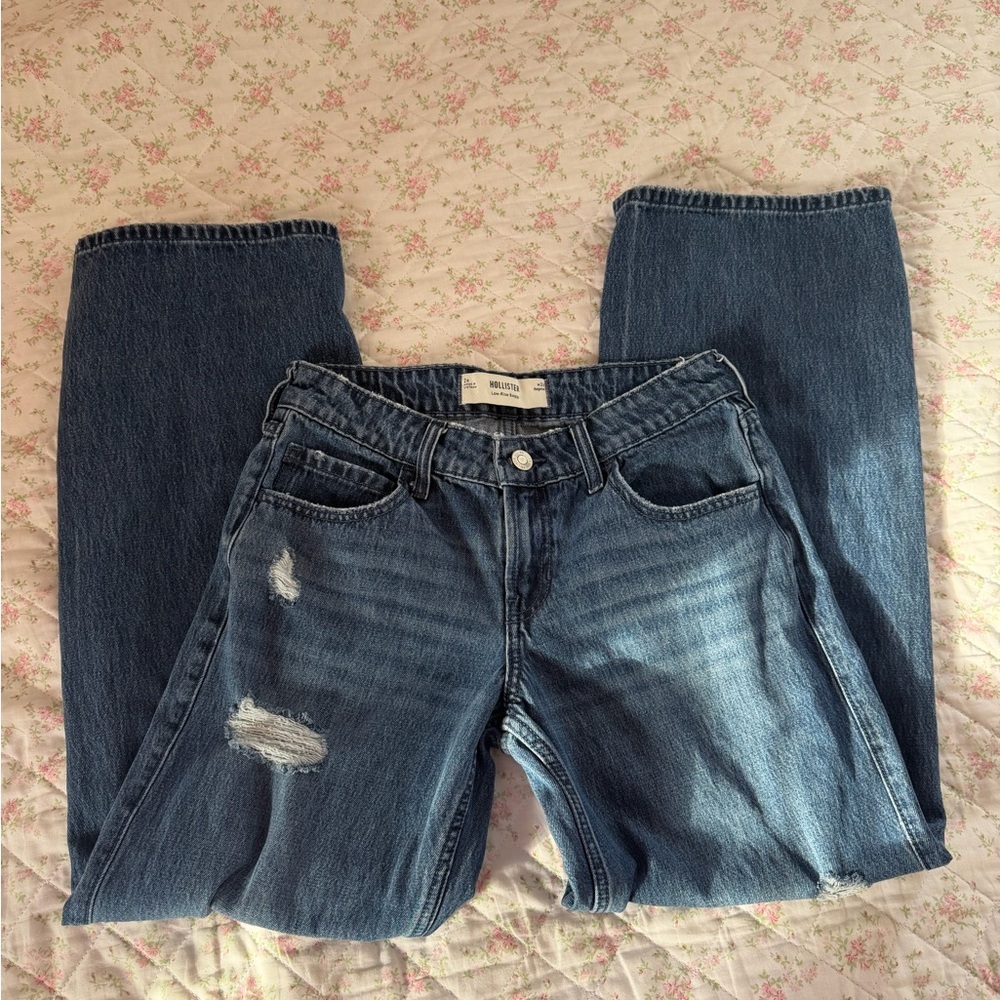 Hollister Women's Classic Blue Straight Jeans Size 26